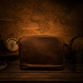 Large Crazy Horse Leather Dopp