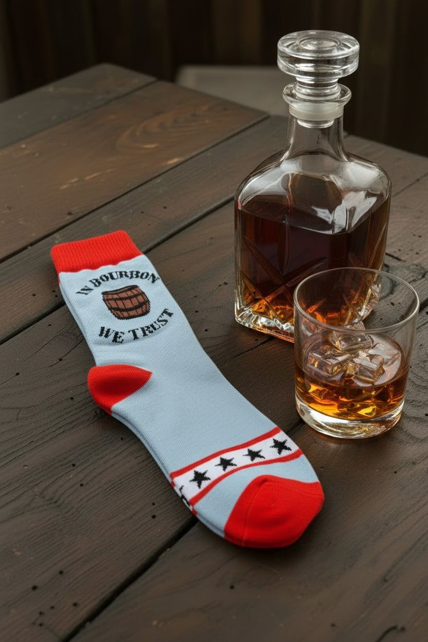 Socks "In Bourbon We Trust"