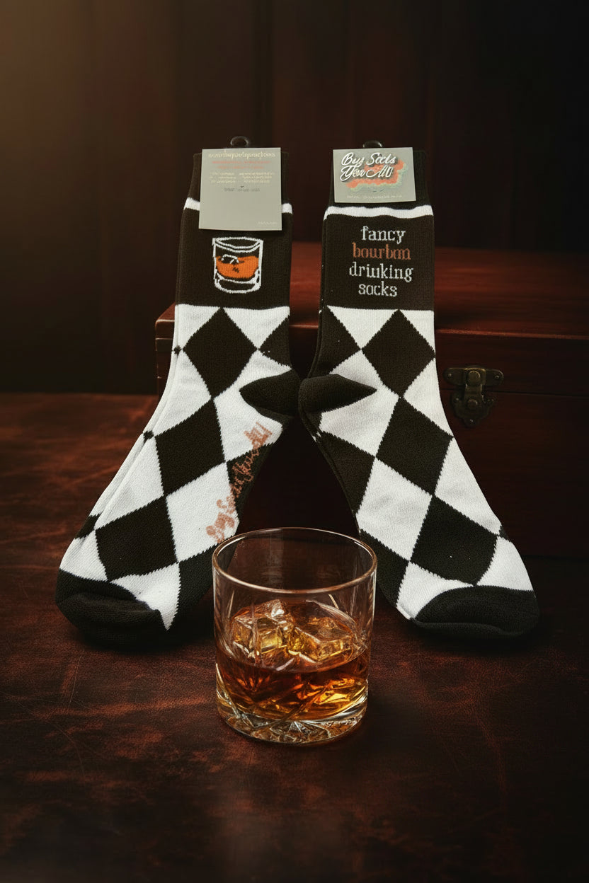 Socks "Fancy Bourbon Drinking"