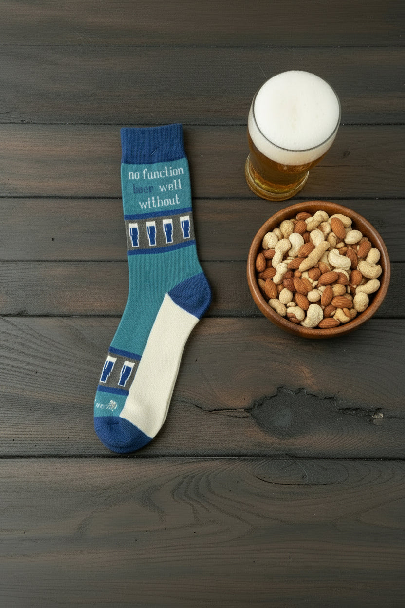 Socks "No Function Beer Well"
