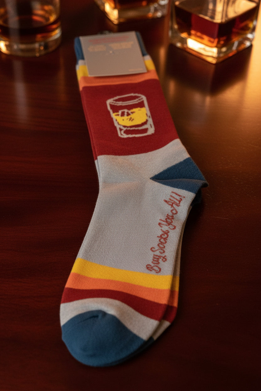 Socks "But First Bourbon"