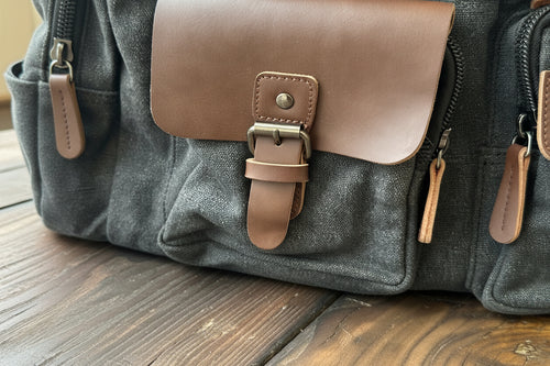 Canvas and Leather Accented Duffle