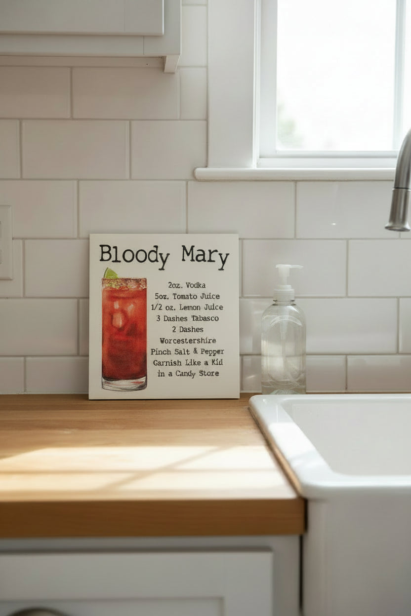 Swedish Dishcloth "Bloody Mary Recipe"