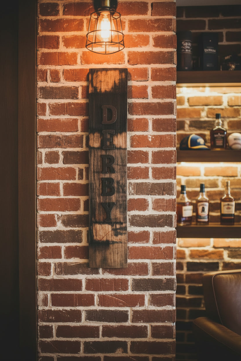 Bourbon Barrel Stave Sign "Derby"
