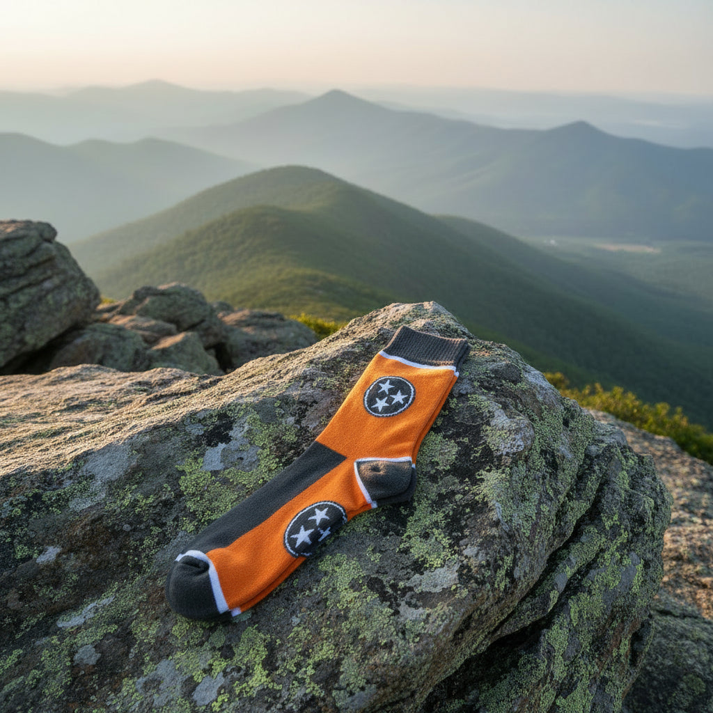 Socks "Tennessee Tri Star Orange & Grey"