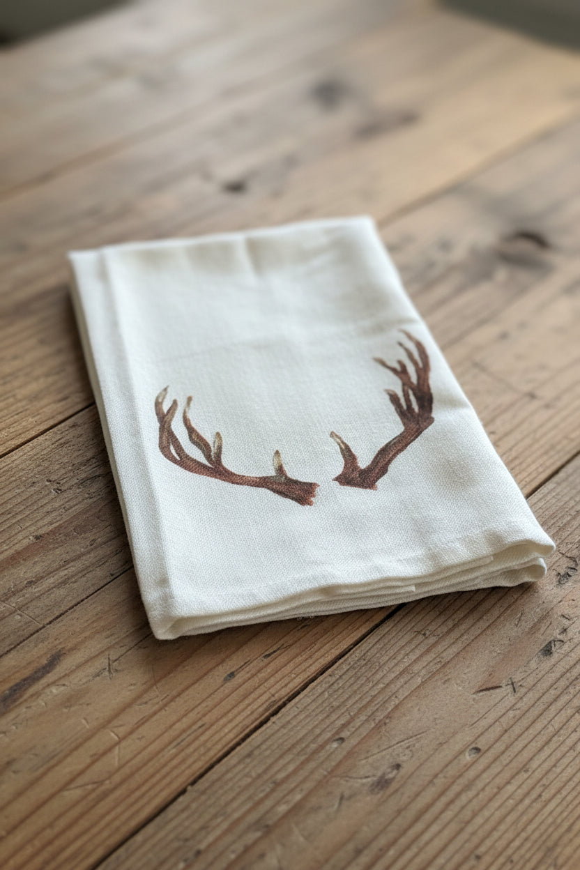 Dish Towel "Dark Brown Antlers"
