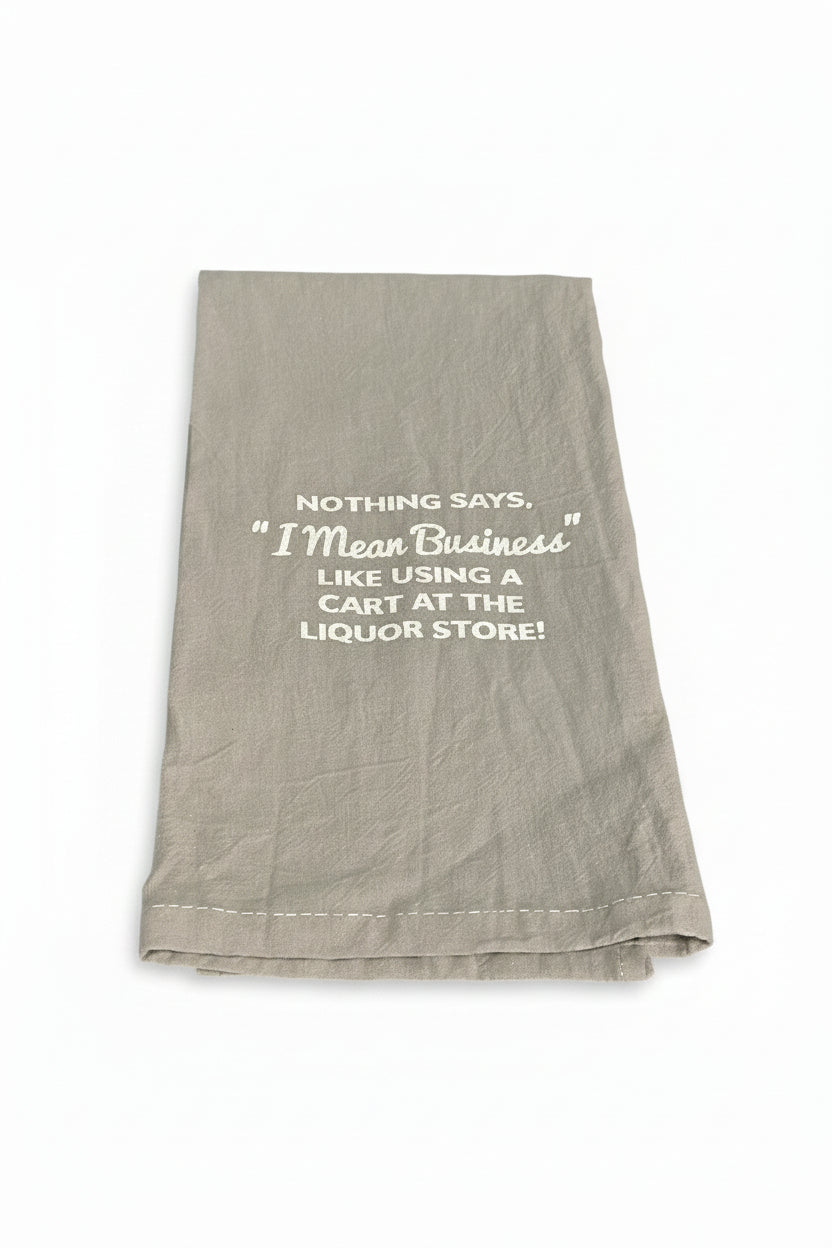 Tea Towel "Cart at Liquor Store"