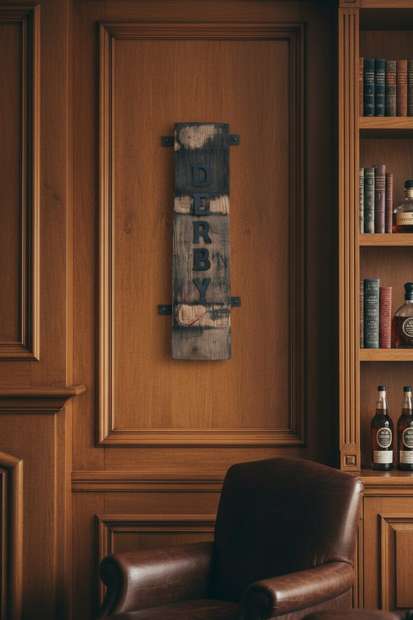 Bourbon Barrel Stave Sign "Derby"
