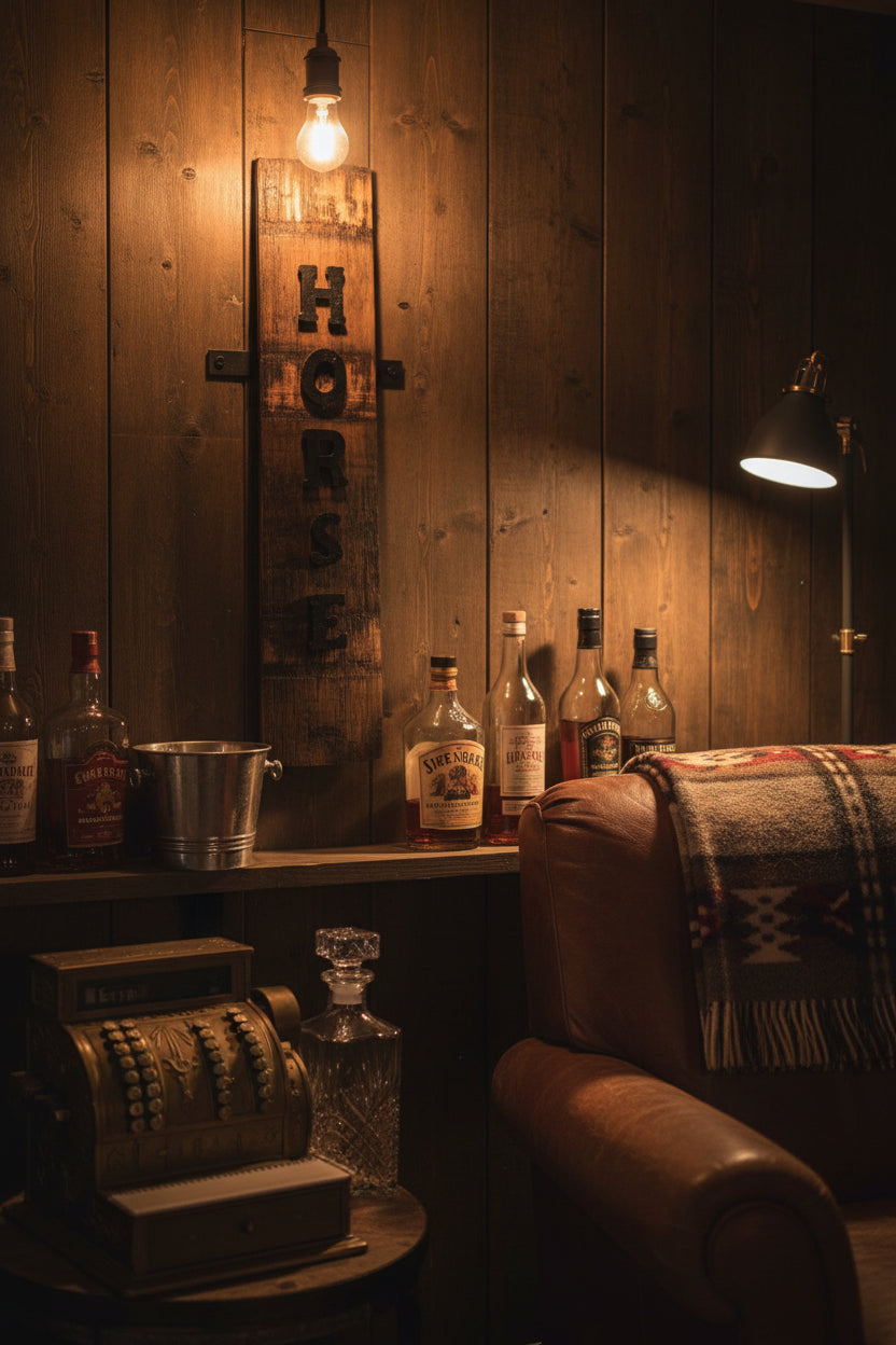 Bourbon Barrel Stave Sign "Horse"