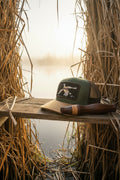 Hat "Sunset Duck Dark Green/Camel/Brown"