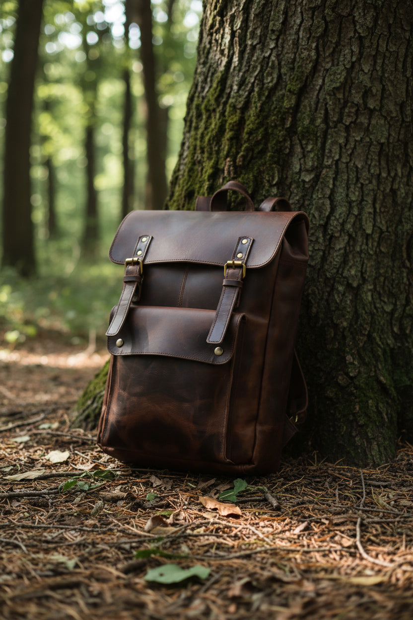 Genuine Buffalo Leather Backpack
