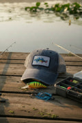 Hat "Color Striped Bass-Blue & Grey"
