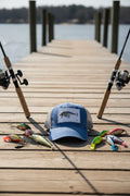 Hat "Minnow Lure-Royal Blue & Grey"