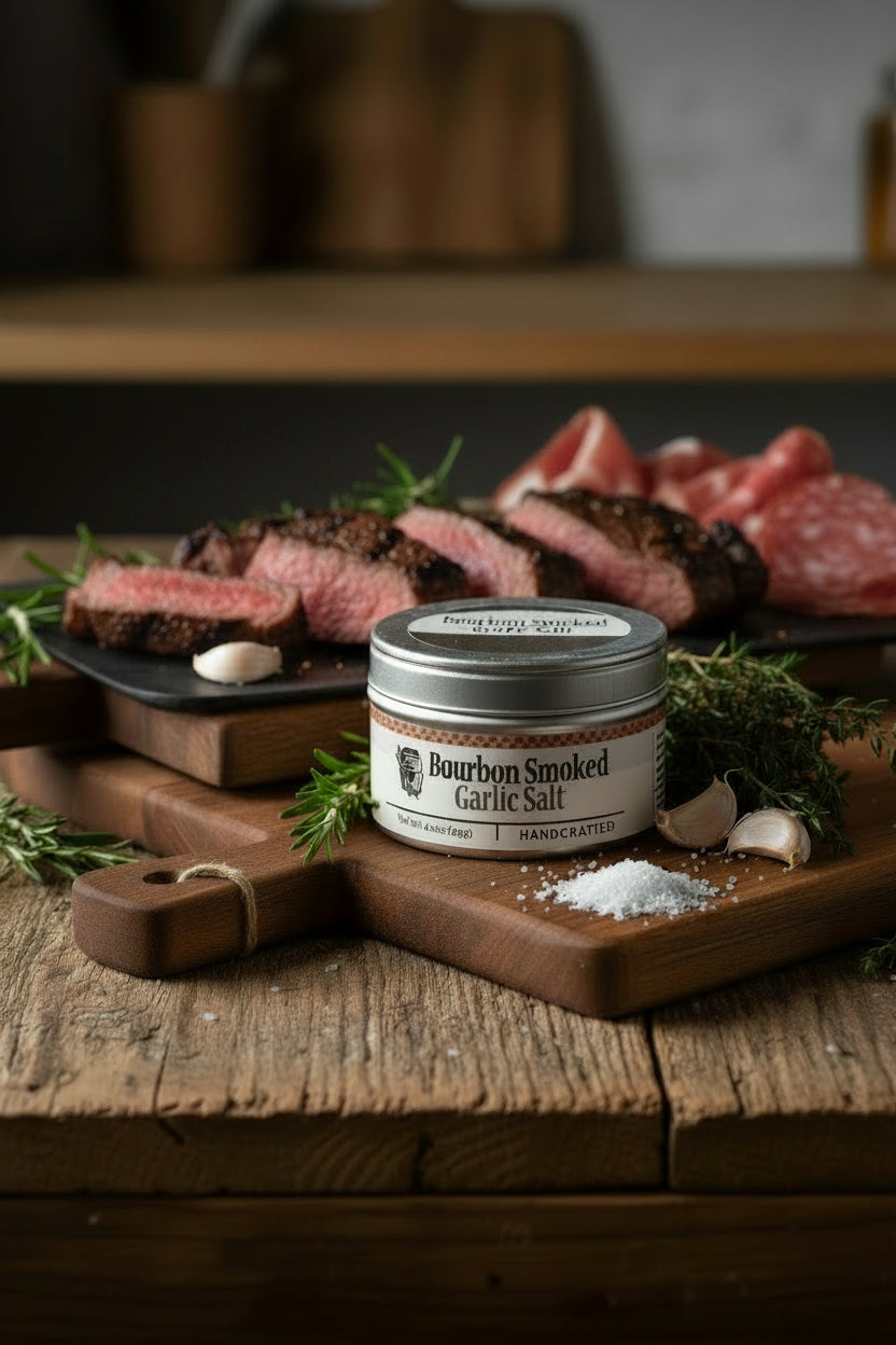 Bourbon Barrel Foods "Bourbon Smoked Garlic Salt"