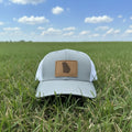 Hat with Leather Patch "Georgia Gray & White"