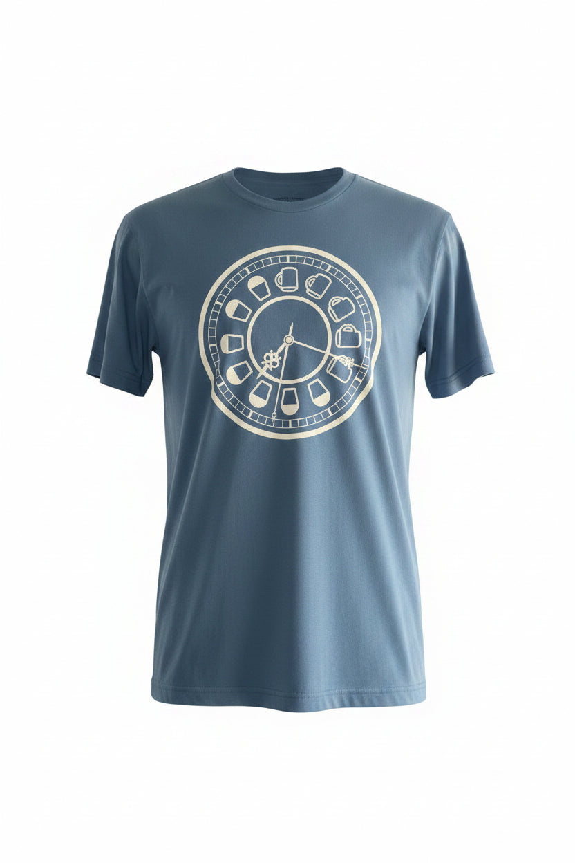 Tee "Bourbon Clock"-Blue