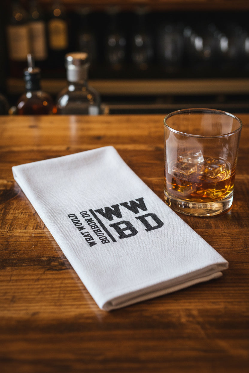 Tea Towel "What Would Bourbon Do"