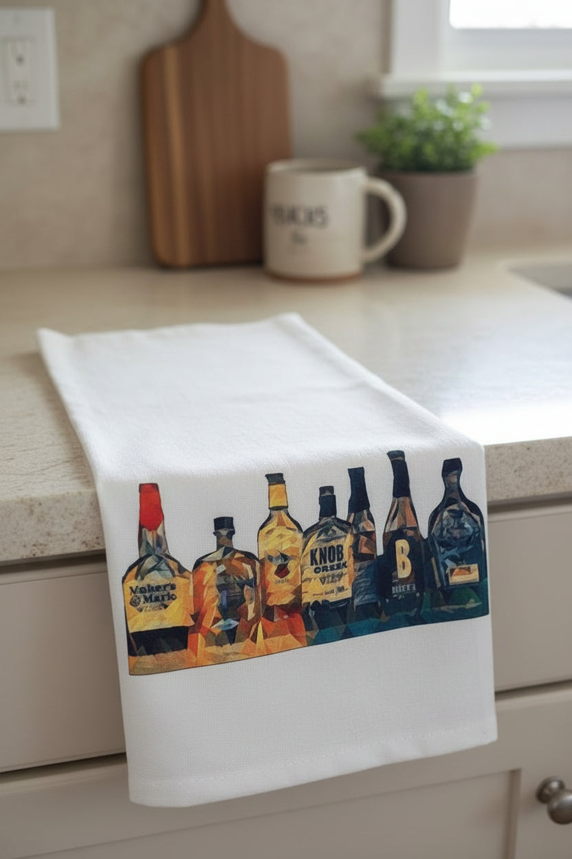 Tea Towel "Bourbon Bottles Favorites"