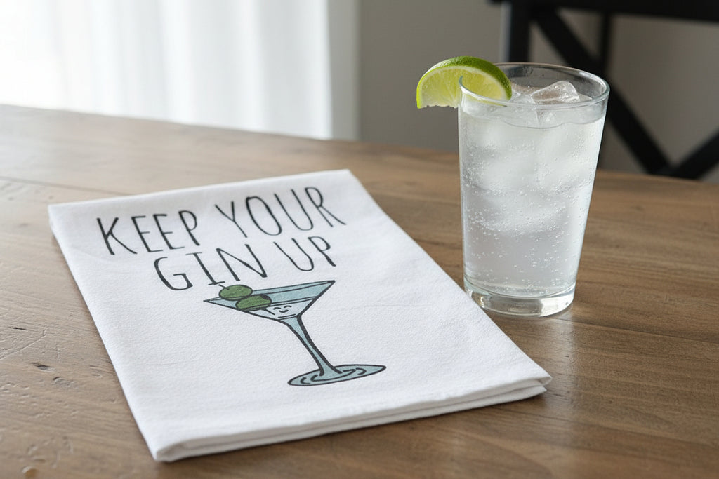Kitchen Towel "Keep Your Gin Up"